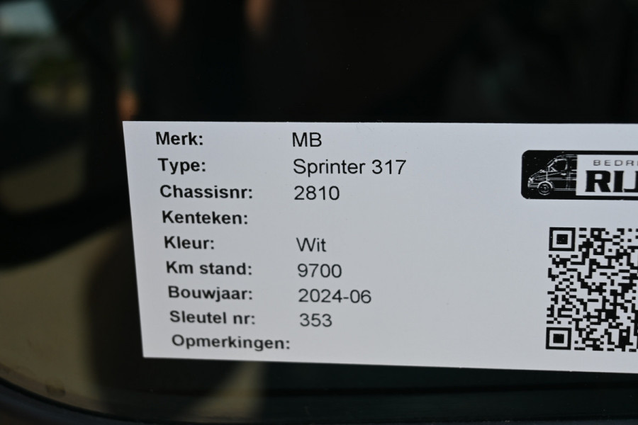 Mercedes-Benz Sprinter 317 CDI L2H2 Pro Navigatie met camera, Geveerde verwarmde stoel