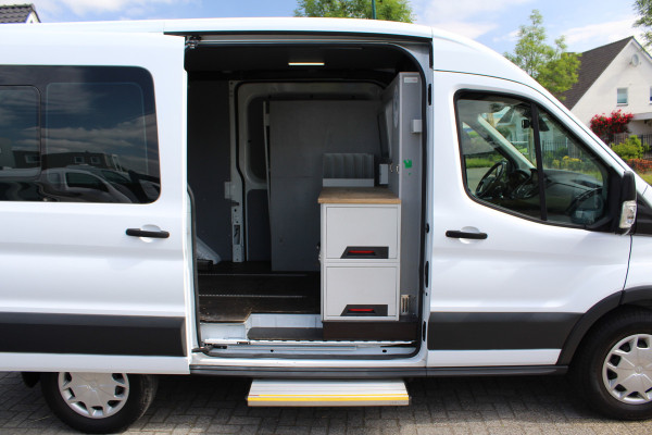 Ford Transit 350 2.0 TDCI 170PK Euro6 4x4 L2H2 Trend Plus AWD ✓ 4WD ✓ Dealer onderhouden ✓ 2x schuifdeur