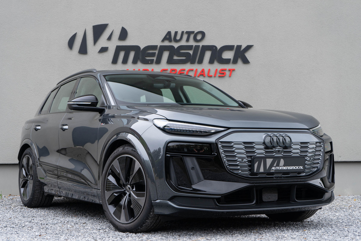 Audi Q6 e-tron Quattro 285kW / 2x S-line/ Virtual Cockpit/ Bang & Olufsen Sound System/ Trekhaak/ Panoramadak/ 285kW (388PK) Audi Q6 e-tron Quattro 285kW / 2x S-line/ Virtual Cockpit/ Bang & Olufsen Sound System/ Trekhaak/ Panoramadak/ 285kW (388PK)