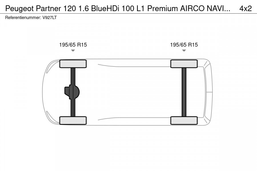 Peugeot Partner 120 1.6 BlueHDi 100 L1 Premium AIRCO NAVI CRUISE SCHUIFDEUR