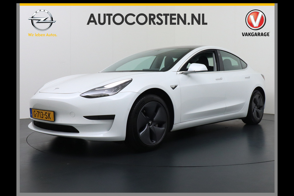 Tesla Model 3 RWD SR+ 60kWh 325PK Lmv 18" AutoPilot Leder PanoDak Adaptive-Cruise Lmv Camera's Elektr.-Stuur+Stoelen+Spiegels+Geheugen+Easy-En Navi LED Comfortstoelen ACC DAB Keyless en Voorverwarmen interieur via App One-Pedal-Drive Origineel Nederlandse auto tot 11kw laden thuis! Garantie Accu tot 10-12-2027 max 160.000km 1.584kg licht! Tesla Model 3 RWD SR+ 60kWh 325PK Lmv 18" AutoPilot Leder PanoDak Adaptive-Cruise Lmv Camera's Elektr.-Stuur+Stoelen+Spiegels+Geheugen+Easy-En Navi LED Comfortstoelen ACC DAB Keyless en Voorverwarmen interieur via App One-Pedal-Drive Origineel Nederlandse auto tot 11kw laden thuis! Garantie Accu tot 10-12-2027 max 160.000km 1.584kg licht!