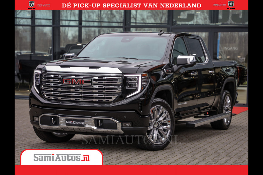 GMC Sierra DENALI | All-In Prijs | 6,2 V8 Full Option | De Meest Luxe Pick-Up in zijn Klasse | Comfortabele Dubbele Cabine met Royale 5 Zitplaatsen | BPM vrij | Nu Leverbaar uit Voorraad | Voorraad Nr 433587