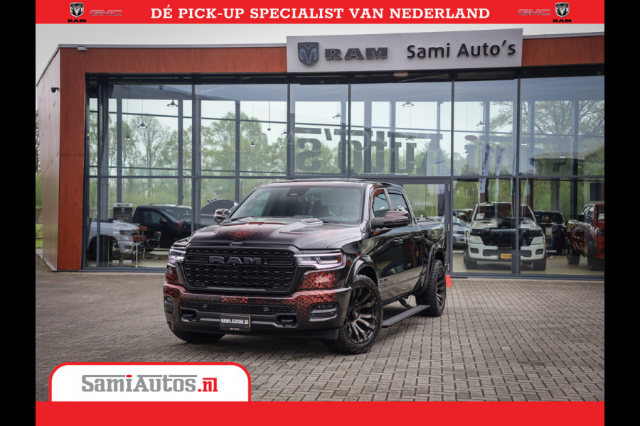 Dodge Ram COBRA EDITION | 1500 Limited Night High Output 540HP 706Nm | Massage + Full Option | De Meest Luxe en Volle Pick-Up in zijn Klas Comfortabele Dubbele Cabine met Royale 5 Zitplaatsen | BPM vrij | Nu Leverbaar uit Voorraad | Voorraad Nr 2292 - 5178 | Cobra package is meerprijs |