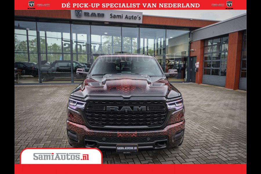 Dodge Ram COBRA EDITION | 1500 Limited Night High Output 540HP 706Nm | Massage + Full Option | De Meest Luxe en Volle Pick-Up in zijn Klas Comfortabele Dubbele Cabine met Royale 5 Zitplaatsen | BPM vrij | Nu Leverbaar uit Voorraad | Voorraad Nr 2292 - 5178 | Cobra package is meerprijs |
