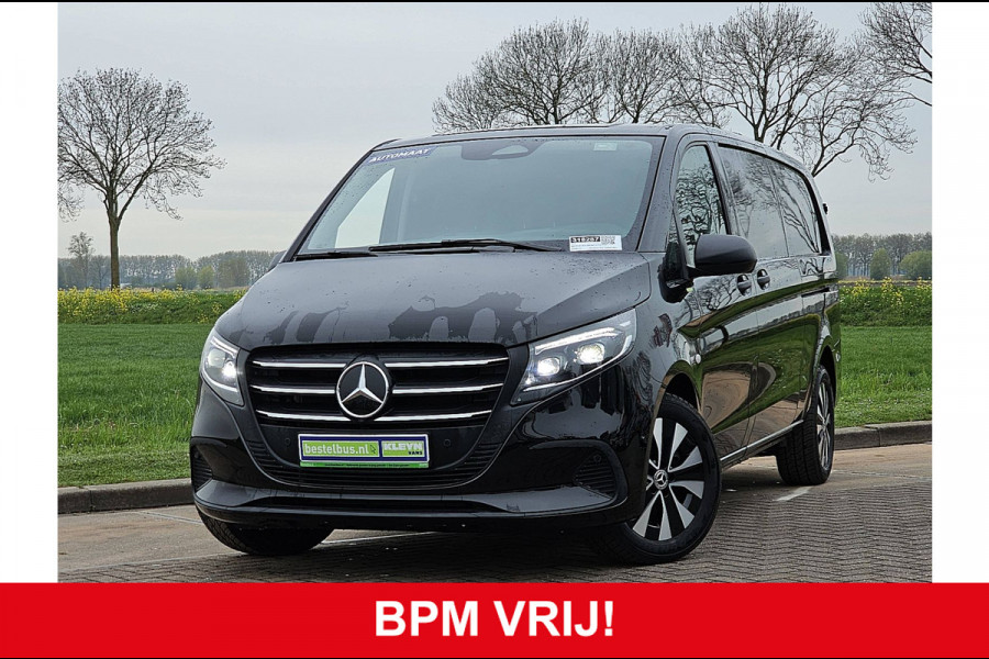 Mercedes-Benz Vito 116 CDI L3 2x-Zijdeur LED SELECT Navi Airco Automaat Bumpers-Kleur Lm-Velgen 3-Zits/ Leer DEMO BPM-Vrij!