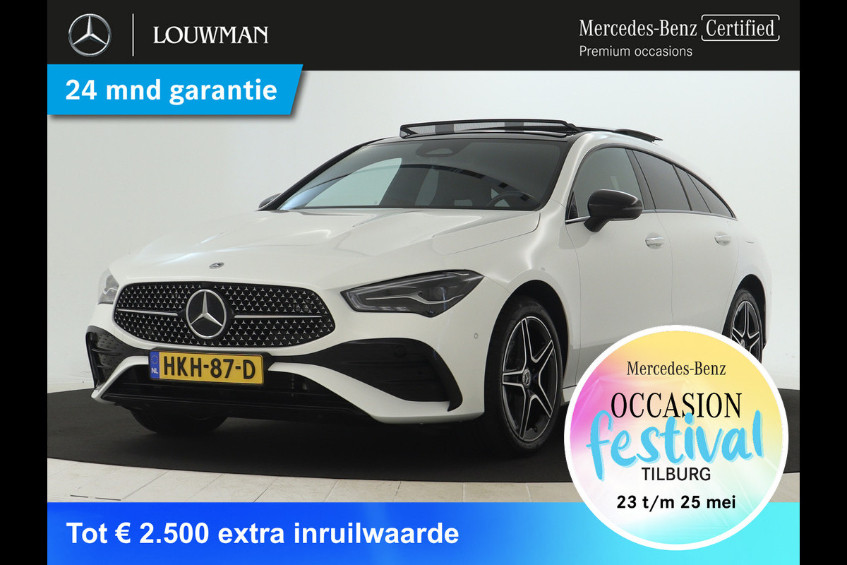 Mercedes-Benz CLA-Klasse Shooting Brake 250 e AMG Face Lift Plug-In Hybride | AMG Line Premium | Night Pakket | Panorama Schuif-Kanteldak | 11 kw Laden | Stuur en Stoelverwarmig | Inclusief 24 maanden MB Certified garantie voor Europa. Mercedes-Benz CLA-Klasse Shooting Brake 250 e AMG Face Lift Plug-In Hybride | AMG Line Premium | Night Pakket | Panorama Schuif-Kanteldak | 11 kw Laden | Stuur en Stoelverwarmig | Inclusief 24 maanden MB Certified garantie voor Europa.