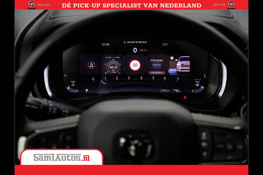 Dodge Ram 1500 Limited Demo Night High Output 540HP 706Nm | Massage + Full Option | De Meest Luxe en Volle Pick-Up in zijn Klasse | Comfortabele Dubbele Cabine met Royale 5 Zitplaatsen | BPM vrij | Nu Leverbaar uit Voorraad | Voorraad Nr 2263 - V76JVF