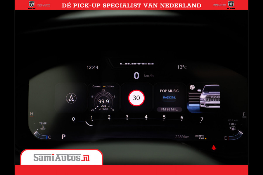 Dodge Ram 1500 LIMITED H.O | 540 PK | Z.G.A.N | DEZE RAM BESCHIKT OVER ALLE BESCHIKBARE OPTIES | Comfortabele Dubbele Cabine met Royale 5 Zitplaatsen | BPM vrij | Nu Leverbaar uit Voorraad | Voorraad Nr 2265 - V77JVF