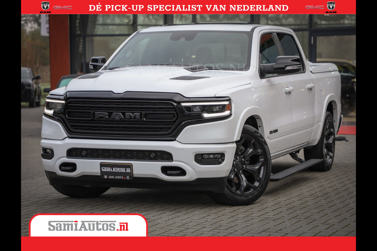 Dodge Ram Limited Night | 5.7 V8 Hemi Full Option | Comfortabele Dubbele Cabine met Royale 5 Zitplaatsen | De Meest Luxe en Volle Pick-Up in zijn Klasse | BPM vrij | Nu Leverbaar uit Voorraad | Voorraad Nr v45lpr Dodge Ram Limited Night | 5.7 V8 Hemi Full Option | Comfortabele Dubbele Cabine met Royale 5 Zitplaatsen | De Meest Luxe en Volle Pick-Up in zijn Klasse | BPM vrij | Nu Leverbaar uit Voorraad | Voorraad Nr v45lpr
