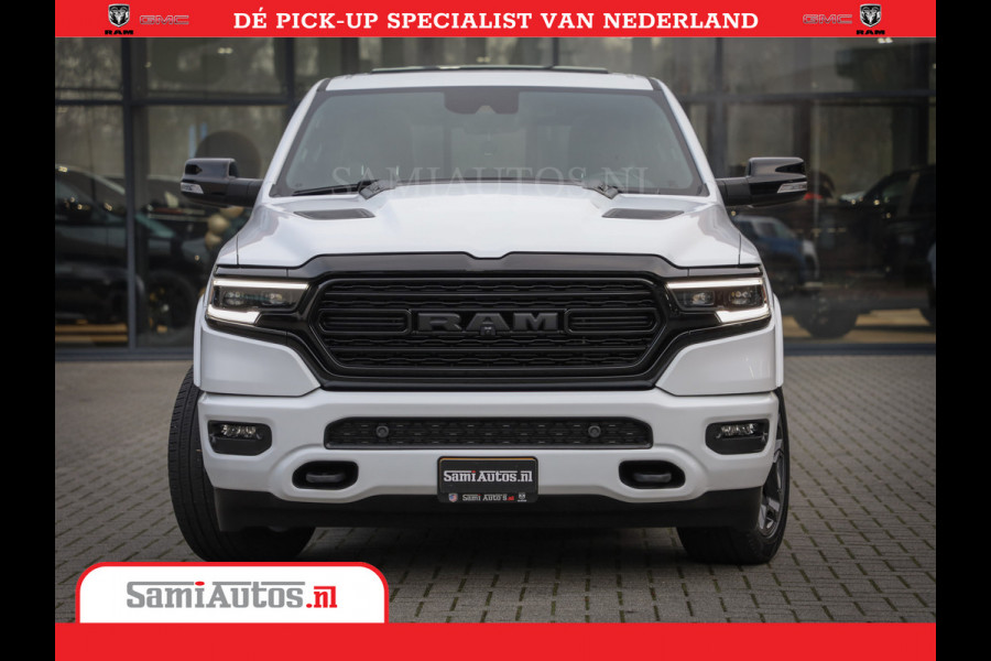 Dodge Ram Limited Night | 5.7 V8 Hemi Full Option | Comfortabele Dubbele Cabine met Royale 5 Zitplaatsen | De Meest Luxe en Volle Pick-Up in zijn Klasse | BPM vrij | Nu Leverbaar uit Voorraad | Voorraad Nr v45lpr