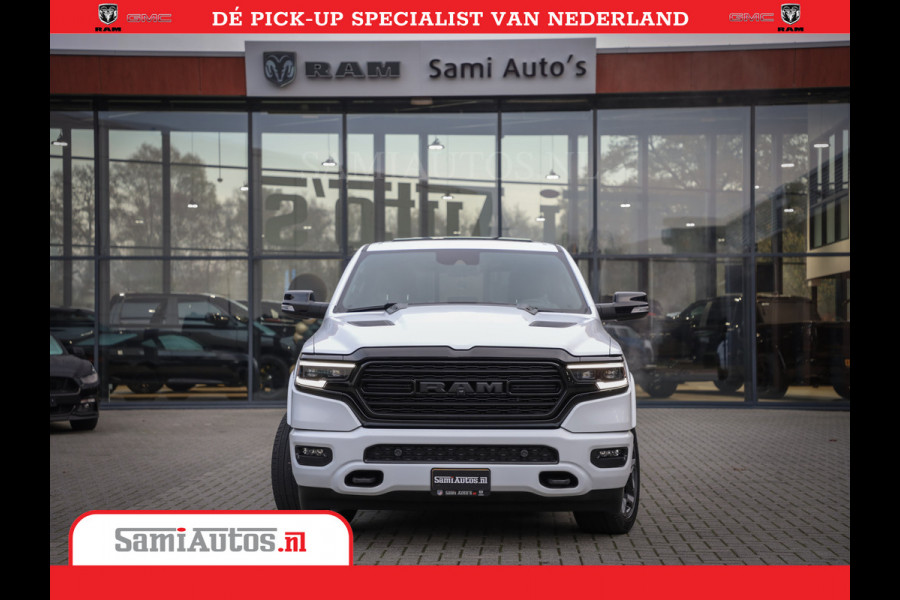 Dodge Ram Limited Night | 5.7 V8 Hemi Full Option | Comfortabele Dubbele Cabine met Royale 5 Zitplaatsen | De Meest Luxe en Volle Pick-Up in zijn Klasse | BPM vrij | Nu Leverbaar uit Voorraad | Voorraad Nr v45lpr