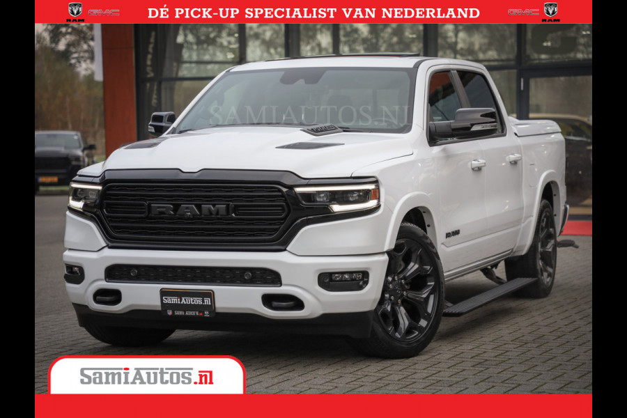 Dodge Ram Limited Night | 5.7 V8 Hemi Full Option | Comfortabele Dubbele Cabine met Royale 5 Zitplaatsen | De Meest Luxe en Volle Pick-Up in zijn Klasse | BPM vrij | Nu Leverbaar uit Voorraad | Voorraad Nr v45lpr