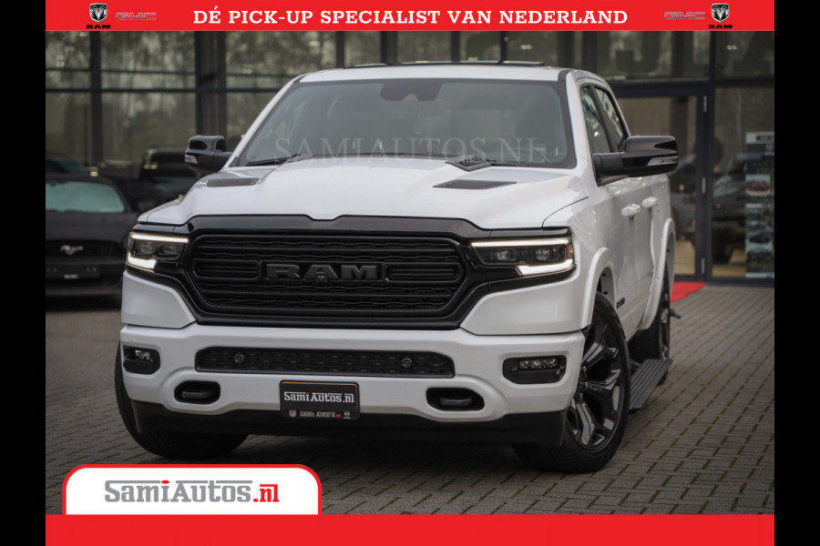 Dodge Ram Limited Night | 5.7 V8 Hemi Full Option | Comfortabele Dubbele Cabine met Royale 5 Zitplaatsen | De Meest Luxe en Volle Pick-Up in zijn Klasse | BPM vrij | Nu Leverbaar uit Voorraad | Voorraad Nr v45lpr