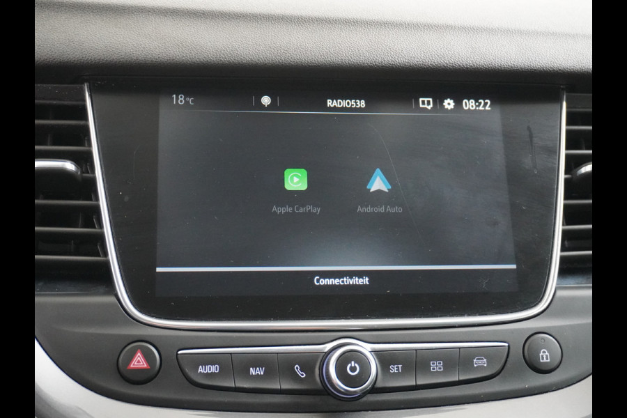 Opel Grandland X T131PK AUT-8 Navi Apple Carplay Android Ecc Elek.Achterklep AGR-Stoelen Stuur/Stoelverwarming Cruise Control Pdc Keyless Led Bus Regen/Lichtsensor Dodehoeksensor Rijstrooksensor Verkeersbordlezer Winterpakket DAB+ Lmv 18" 1.2 Turbo 1e Eigenaar € 35.000 nieuw Origineel Nederlandse auto