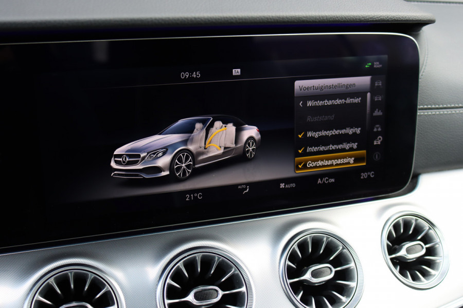 Mercedes-Benz E-Klasse Cabrio 200 AMG Line Premium Aut9 | Airscarf | Burmester | Memory | HUD | Surround Camera | Dodehoekassistent | Intelligent Light System | Cabrioletcomfortpakket |