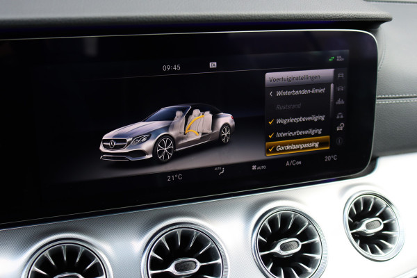 Mercedes-Benz E-Klasse Cabrio 200 AMG Line Premium Aut9 | Airscarf | Burmester | Memory | HUD | Surround Camera | Dodehoekassistent | Intelligent Light System | Cabrioletcomfortpakket |