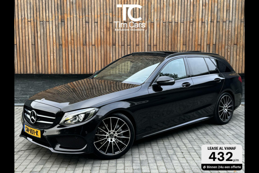 Mercedes-Benz C-Klasse Estate 180 AMG-line Automaat | Panoramadak | Lederen bekleding | Stoelverwarming | Burmester Audio | Achteruitrijcamera | LED ve