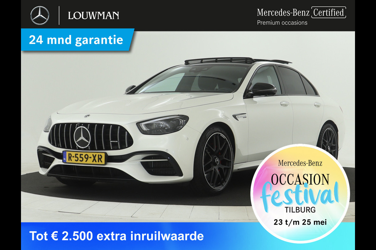 Mercedes-Benz E-Klasse 63S AMG 4-MATIC+ | 612 pk | V8 | AMG Driver Pack | Panoramadak | Rijassistentie Pack | Burmester Audio | Memory | Augmented Reality | Inclusief 24 maanden MB Certified garantie voor Europa.