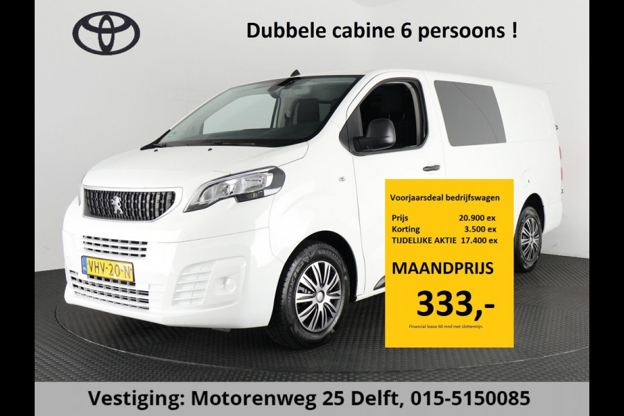 Peugeot Expert 2.0 BLUE HDI 120 L3 PREMIUM DUBBELE CABINE 6 PERSOONS 1e EIG. EURO 6