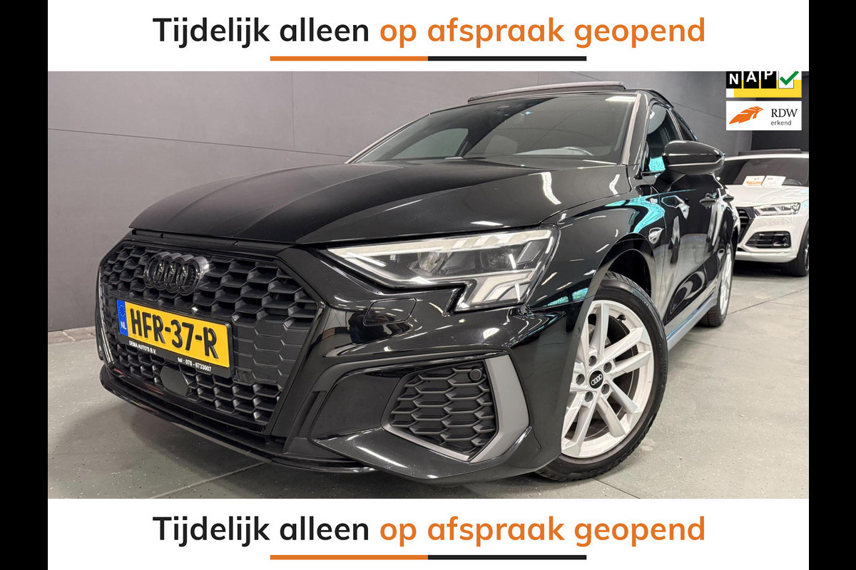 Audi A3 Sportback 35 TFSI 3x S-LINE BLACK-LINE PANO/SFEERVERL/NAVI/V-COCKPIT/LED/DAB/// Audi A3 Sportback 35 TFSI 3x S-LINE BLACK-LINE PANO/SFEERVERL/NAVI/V-COCKPIT/LED/DAB///