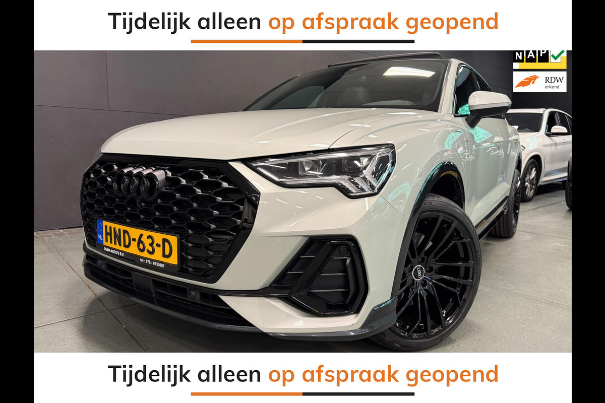 Audi Q3 Sportback 45 TFSI e S-LINE BLACK-EDITION 20'' PANO/LED/DAB/SFEERVERL/ECC/PDC/CRUISE/// Audi Q3 Sportback 45 TFSI e S-LINE BLACK-EDITION 20'' PANO/LED/DAB/SFEERVERL/ECC/PDC/CRUISE///