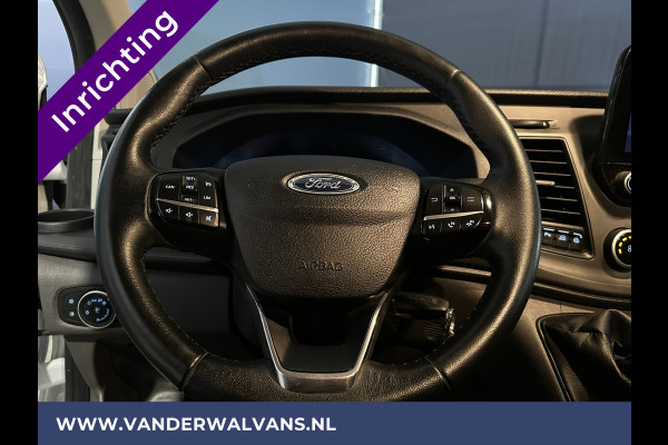 Ford Transit Custom 2.0 TDCI L2H1 inrichting Euro6 Airco | Camera | Apple Carplay | LED | Cruisecontrol | 2800kg Trekhaak Android Auto, Parkeersensoren, Verwarmde voorruit, Bijrijdersbank