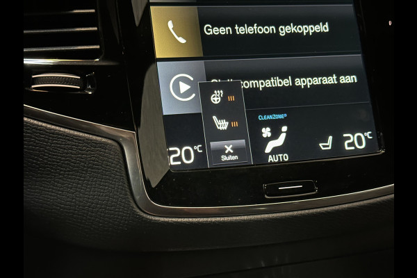 Volvo XC90 T8 390pk AWD Recharge | 360 View | ACC | Pilot-Assist | Full-LED | Keyless-Entry | 12 mnd. Bovag Garantie | Leder | Memory | Stuurverwarming | Stoelverwarming | Zwarte Hemel | Zonwering | Getint Glas | Standkachel | Carplay |