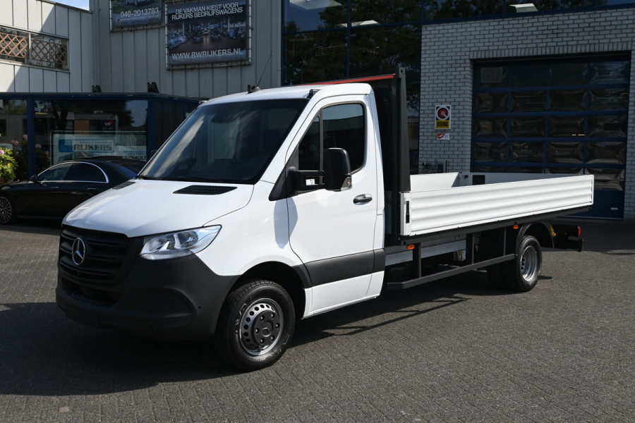 Mercedes-Benz Sprinter 519 CDI L3 Pro Open laadbak 3500kg trekhaak, Navigatie met Smartphone integratie, Geveerde stoel