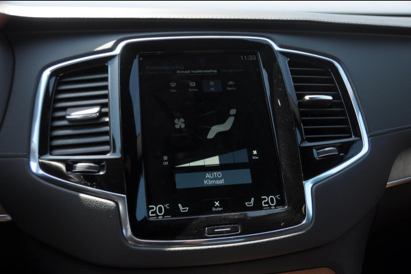 Volvo XC90 T8 390PK Automaat Recharge AWD Inscription / Adaptieve cruise control / BLIS / Parkeersensoren met 360 camera / stoel - en stuurwielverwarming / Standkachel / Trekhaak / Keyless entry / Harman Kardon audio / Elektrische stoelen