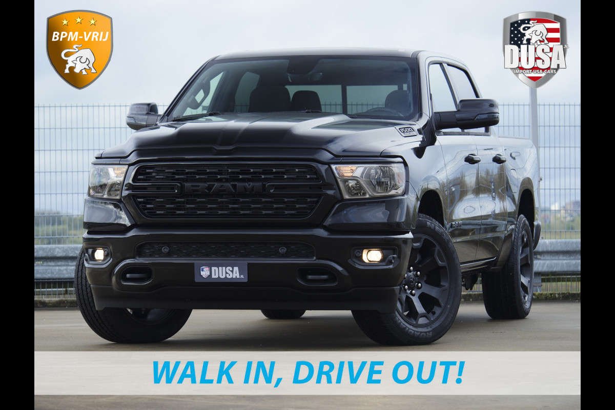 Dodge Ram | 1500 | Big Horn | Night | Final V8 Edition | 4x4 | Crew Cab Leder Interieur | Panorama dak | Night edition | INCL BPM-VOORDEEL Getoonde accessoires zijn verkrijgbaar tegen meerprijs Dodge Ram | 1500 | Big Horn | Night | Final V8 Edition | 4x4 | Crew Cab Leder Interieur | Panorama dak | Night edition | INCL BPM-VOORDEEL Getoonde accessoires zijn verkrijgbaar tegen meerprijs