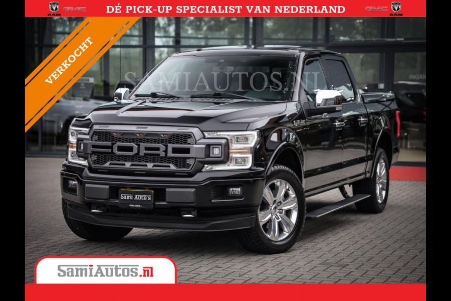 Ford USA F-150 PLATIMUM 3.5 V6 Black On Black | SuperCrew | Lpg | Cover | Pano | Face Lift | 82000 km | 5 Persoons Dubbele Cabine |