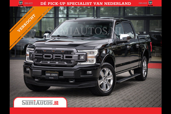 Ford USA F-150 PLATIMUM 3.5 V6 Black On Black | SuperCrew | Lpg | Cover | Pano | Face Lift | 82000 km | 5 Persoons Dubbele Cabine |