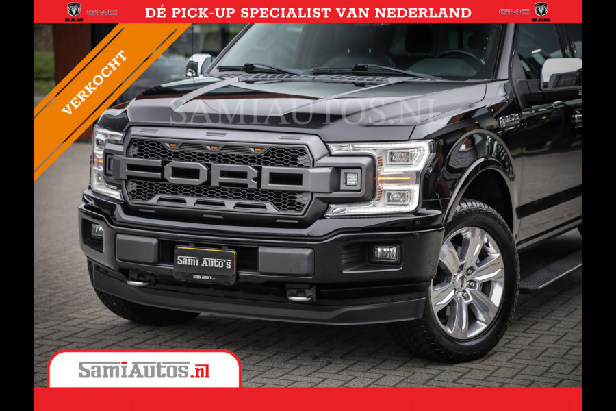 Ford USA F-150 PLATIMUM 3.5 V6 Black On Black | SuperCrew | Lpg | Cover | Pano | Face Lift | 82000 km | 5 Persoons Dubbele Cabine |