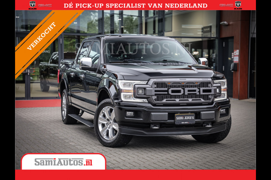 Ford USA F-150 PLATIMUM 3.5 V6 Black On Black | SuperCrew | Lpg | Cover | Pano | Face Lift | 82000 km | 5 Persoons Dubbele Cabine |