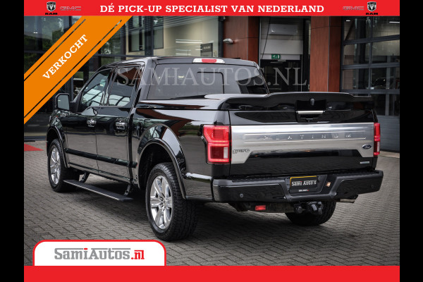 Ford USA F-150 PLATIMUM 3.5 V6 Black On Black | SuperCrew | Lpg | Cover | Pano | Face Lift | 82000 km | 5 Persoons Dubbele Cabine |