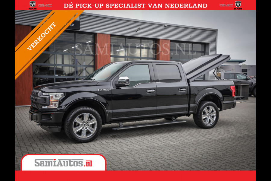 Ford USA F-150 PLATIMUM 3.5 V6 Black On Black | SuperCrew | Lpg | Cover | Pano | Face Lift | 82000 km | 5 Persoons Dubbele Cabine |