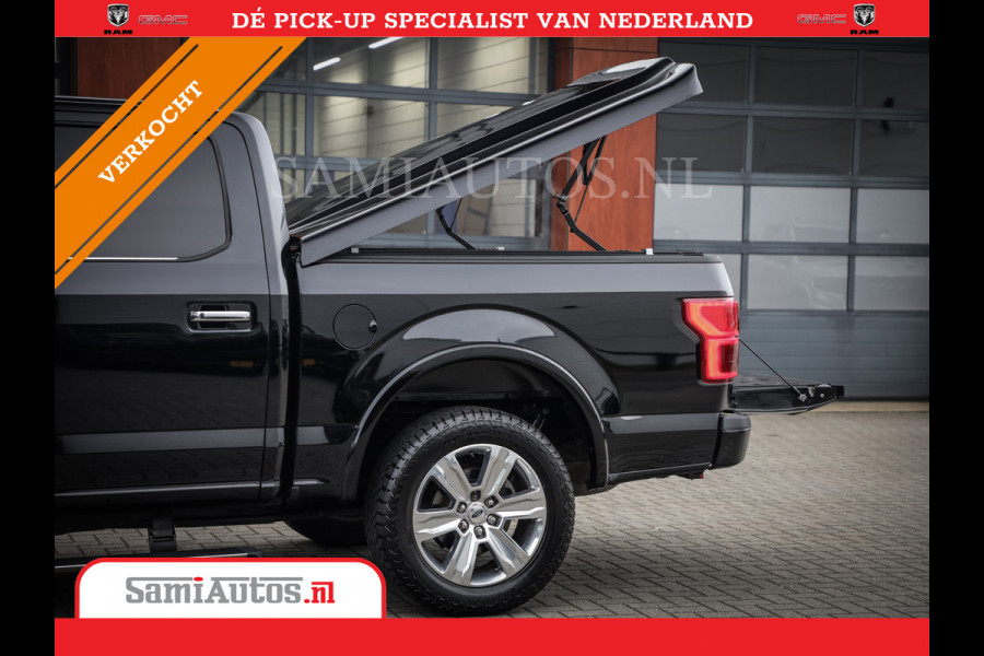 Ford USA F-150 PLATIMUM 3.5 V6 Black On Black | SuperCrew | Lpg | Cover | Pano | Face Lift | 82000 km | 5 Persoons Dubbele Cabine |
