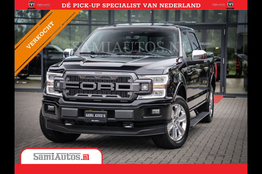 Ford USA F-150 PLATIMUM 3.5 V6 Black On Black | SuperCrew | Lpg | Cover | Pano | Face Lift | 82000 km | 5 Persoons Dubbele Cabine |
