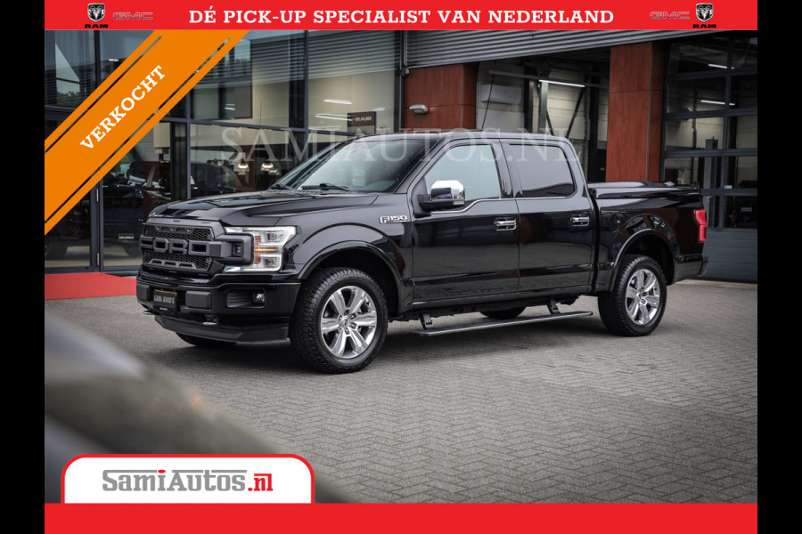 Ford USA F-150 PLATIMUM 3.5 V6 Black On Black | SuperCrew | Lpg | Cover | Pano | Face Lift | 82000 km | 5 Persoons Dubbele Cabine |