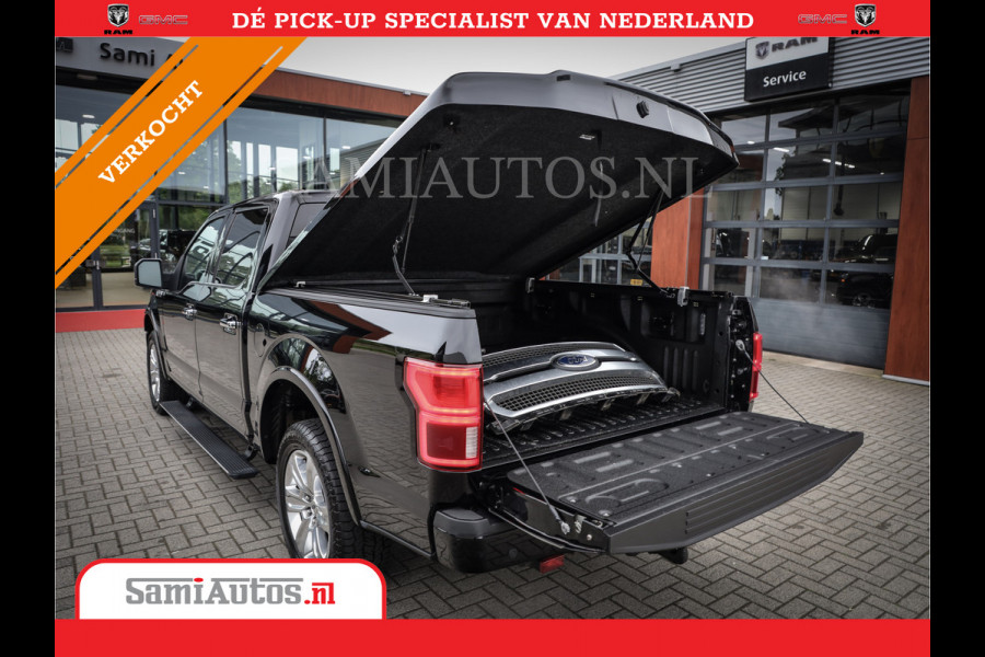 Ford USA F-150 PLATIMUM 3.5 V6 Black On Black | SuperCrew | Lpg | Cover | Pano | Face Lift | 82000 km | 5 Persoons Dubbele Cabine |