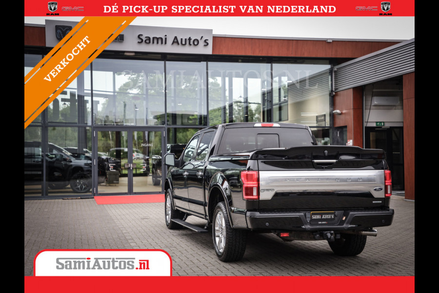 Ford USA F-150 PLATIMUM 3.5 V6 Black On Black | SuperCrew | Lpg | Cover | Pano | Face Lift | 82000 km | 5 Persoons Dubbele Cabine |