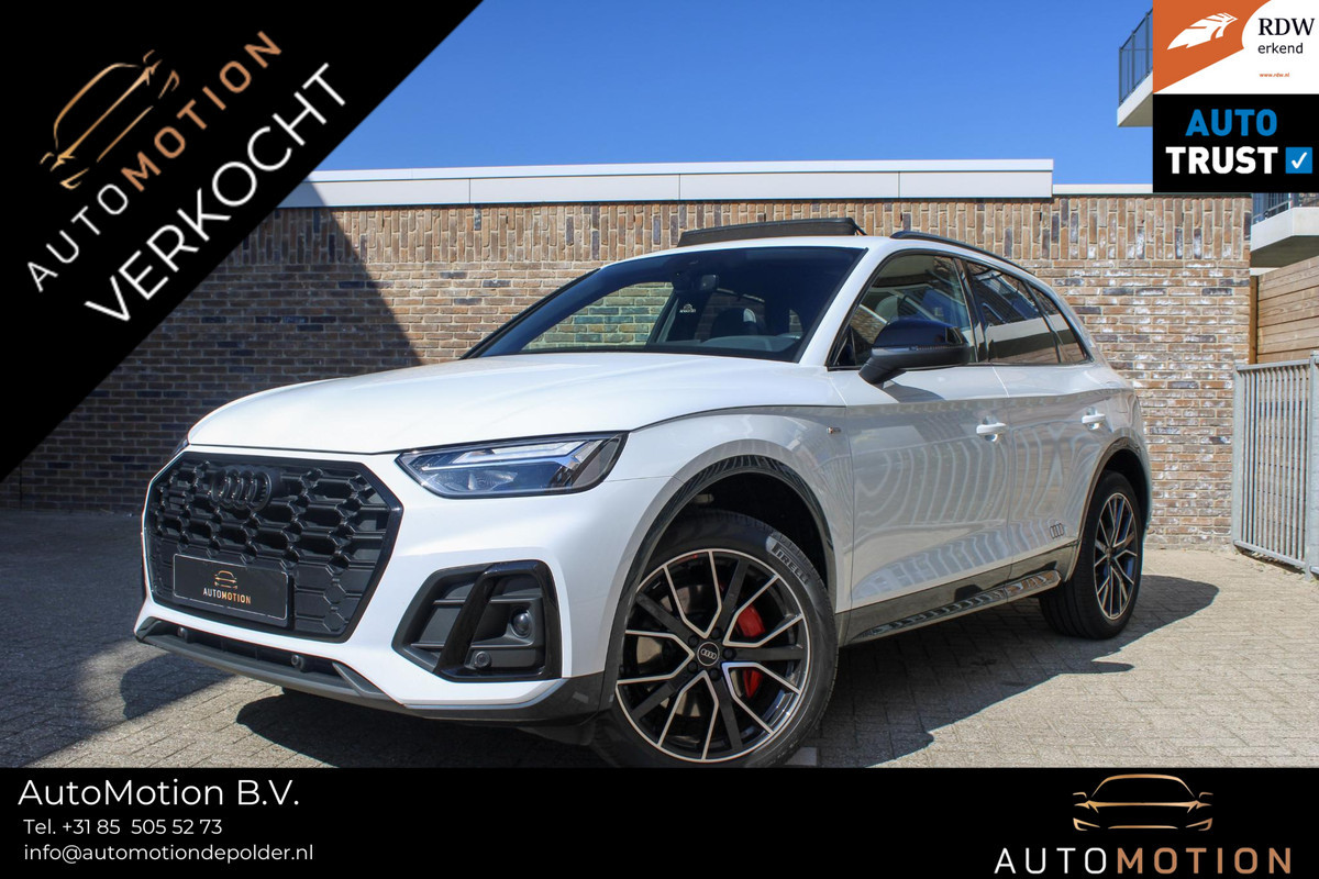 Audi Q5 55 TFSI e Quattro Edition one | Pano | Camera | B&O | S-Line | Launch pakket onder andere voorzien van Panorama dak, sfeerverlichting, achteruitrijcamera, Bang & Olufsen, ACC, stuurverwarming, stoelverwarming, lane assist & keyless Audi Q5 55 TFSI e Quattro Edition one | Pano | Camera | B&O | S-Line | Launch pakket onder andere voorzien van Panorama dak, sfeerverlichting, achteruitrijcamera, Bang & Olufsen, ACC, stuurverwarming, stoelverwarming, lane assist & keyless