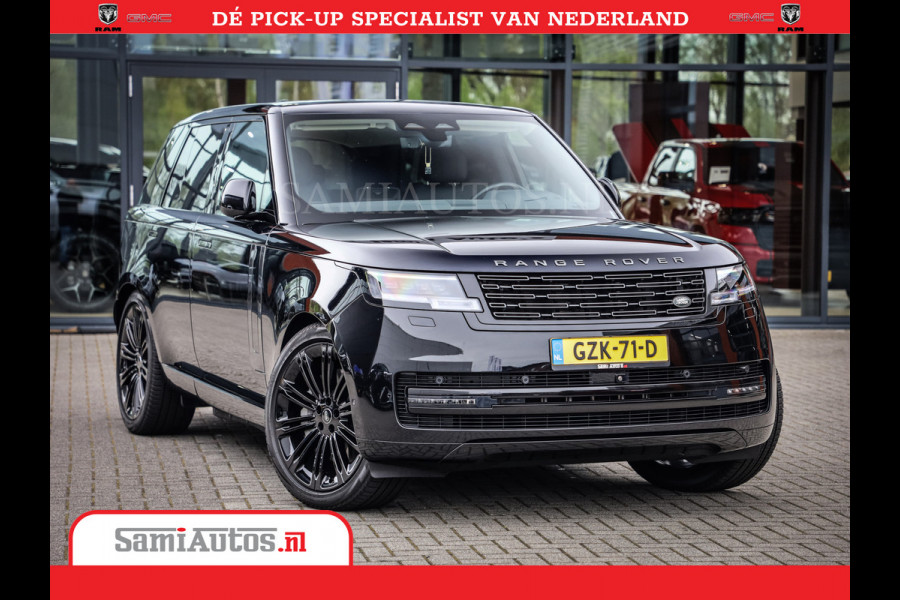 Land Rover Range Rover P550e | NIGHT | GARANTIE TOT 14-03-2029 | HEAD-UP | ACHTERAS BESTURING | SOFT CLOSE | PHEV | 23 INCH VELGEN | PANORAMADAK | STUURVERWARMING | STOEL KOELING | Fabrieksgarantie tot 14-03-2029 – Geniet van gemoedsrust met uitgebreide dekking tot deze datum. GZK-71-D