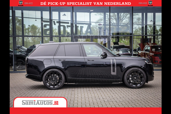Land Rover Range Rover P550e | NIGHT | GARANTIE TOT 14-03-2029 | HEAD-UP | ACHTERAS BESTURING | SOFT CLOSE | PHEV | 23 INCH VELGEN | PANORAMADAK | STUURVERWARMING | STOEL KOELING | Fabrieksgarantie tot 14-03-2029 – Geniet van gemoedsrust met uitgebreide dekking tot deze datum. GZK-71-D