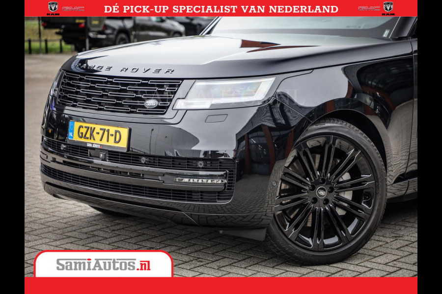 Land Rover Range Rover P550e | NIGHT | GARANTIE TOT 14-03-2029 | HEAD-UP | ACHTERAS BESTURING | SOFT CLOSE | PHEV | 23 INCH VELGEN | PANORAMADAK | STUURVERWARMING | STOEL KOELING | Fabrieksgarantie tot 14-03-2029 – Geniet van gemoedsrust met uitgebreide dekking tot deze datum. GZK-71-D