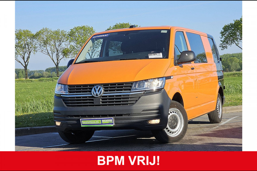 Volkswagen Transporter T6.1 L2H2 Dubbel Cabine Airco 150Pk Automaat Trekhaak Deuren 1e Eigenaar NAP Euro6!