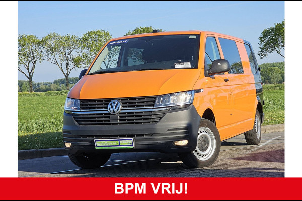 Volkswagen Transporter T6.1 L2H2 Dubbel Cabine Airco 150Pk Automaat Trekhaak Deuren 1e Eigenaar NAP Euro6!
