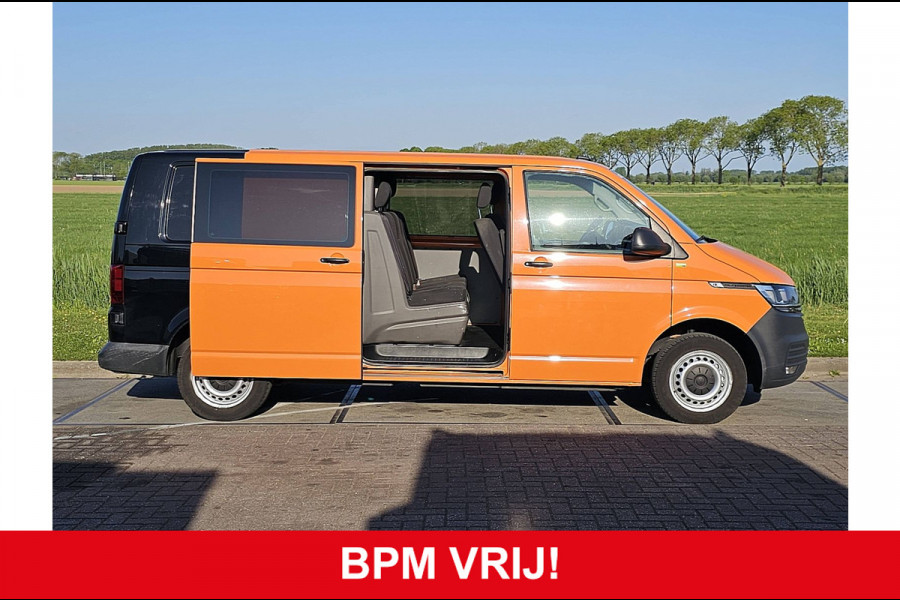 Volkswagen Transporter T6.1 L2H2 Dubbel Cabine Airco 150Pk Automaat Trekhaak Deuren 1e Eigenaar NAP Euro6!