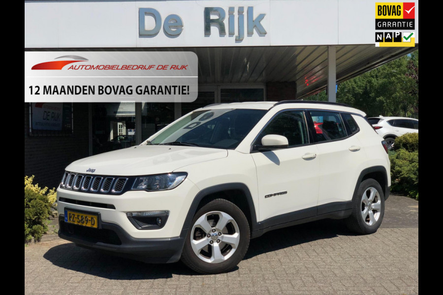 Jeep Compass 1.4 MultiAir Longitude | Half leder, Stoel+Stuurverw., Navi, Camera, Carplay/Android, Climate, Cruise, Afn. Trekhaak|