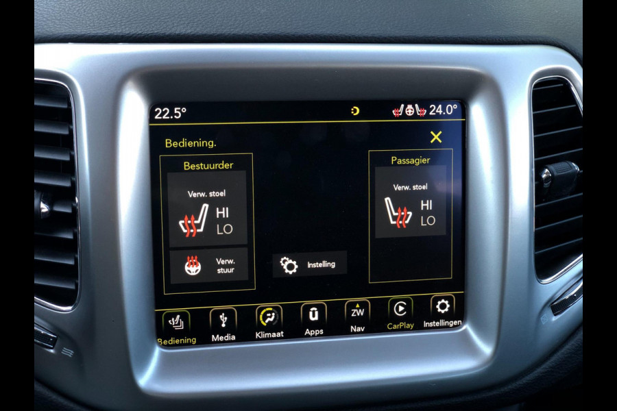 Jeep Compass 1.4 MultiAir Longitude | Half leder, Stoel+Stuurverw., Navi, Camera, Carplay/Android, Climate, Cruise, Afn. Trekhaak|